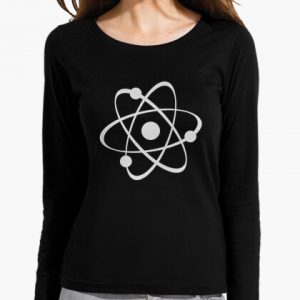 Camiseta Atom negra mujer manga larga