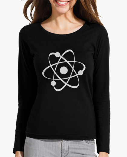 Camiseta Atom negra mujer manga larga