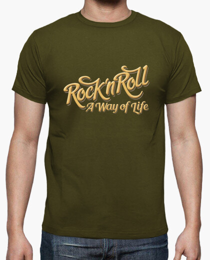 Camiseta Rock n Roll WOL color army
