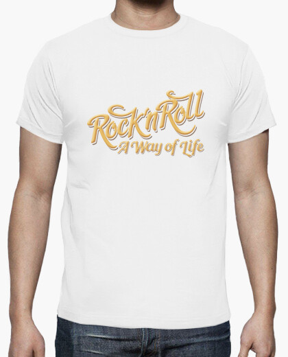 Camiseta Rock n Roll WOL color blaco
