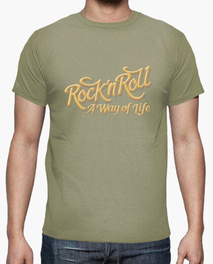 Camiseta Rock n Roll WOL color caqui
