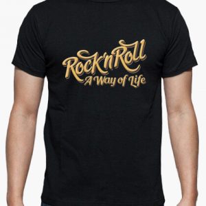 Camiseta Rock n Roll WOL color negro