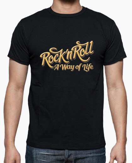 Camiseta Rock n Roll WOL color negro