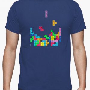 Camiseta Tabla periódica Tetris color azul