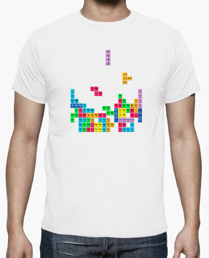Camiseta Tabla periódica Tetris color blanco