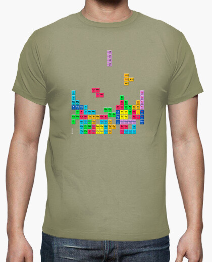 Camiseta Tabla periódica Tetris color caqui