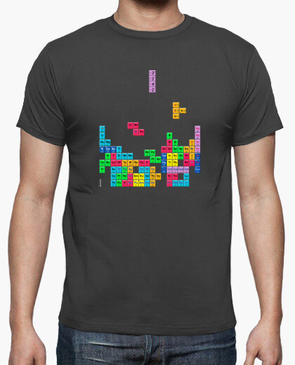 Camiseta Tabla periódica Tetris color gris ratón