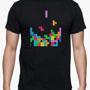 Camiseta Tabla periódica Tetris color negro