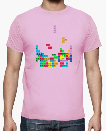 Camiseta Tabla periódica Tetris color rosa